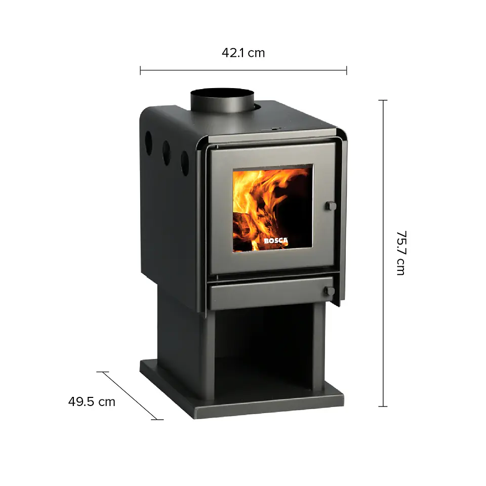 ESTUFA A LEÑA BOSCA 9 W LIMIT 360 3