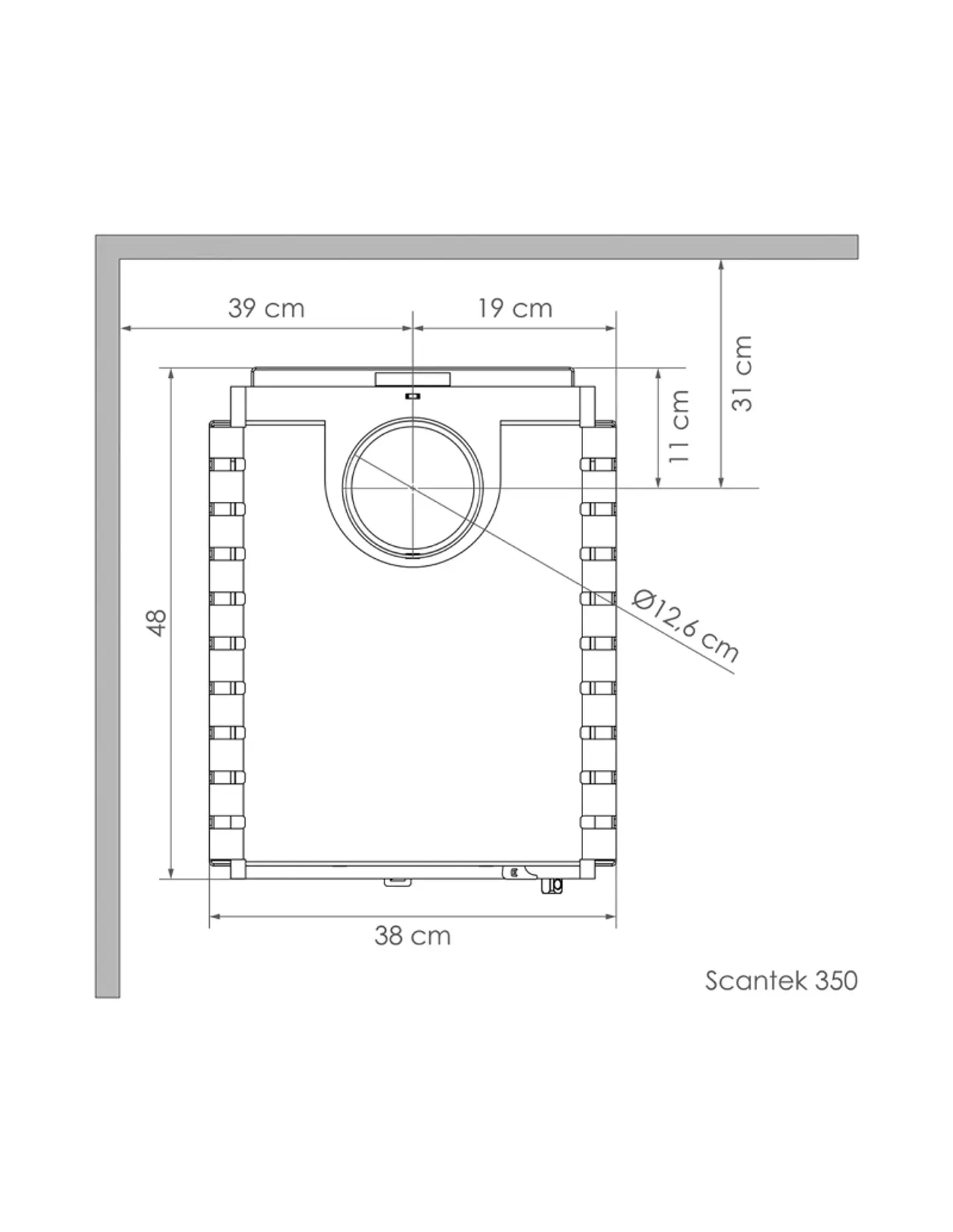CALEFACTOR A LEÑA AMESTI SCANTEK 350 3