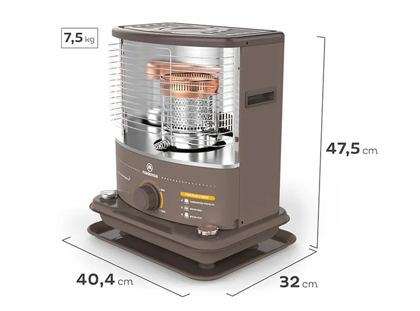ESTUFA MADEMSA PARAFINA MECHA 4 LT FOGUITA PRO 2