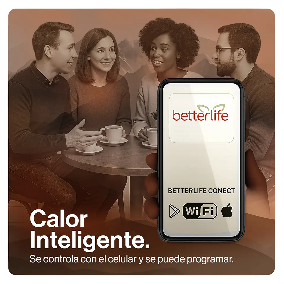 ESTUFA ELÉCTRICA INFRARROJA MADERA UV 70 M2 WIFI 5