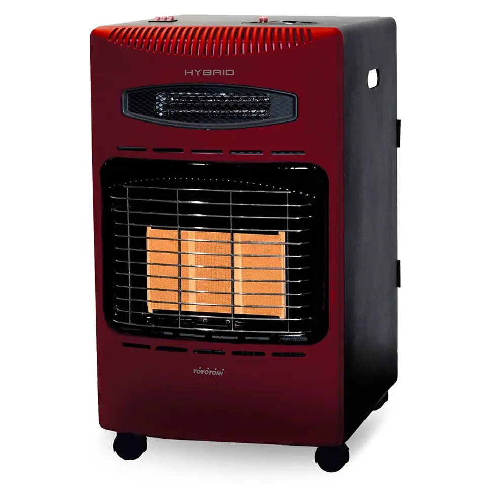 ESTUFA GAS HÍBRIDA TOYOTOMI 15 KG GH-HB62 EN COLOR ROJO 1
