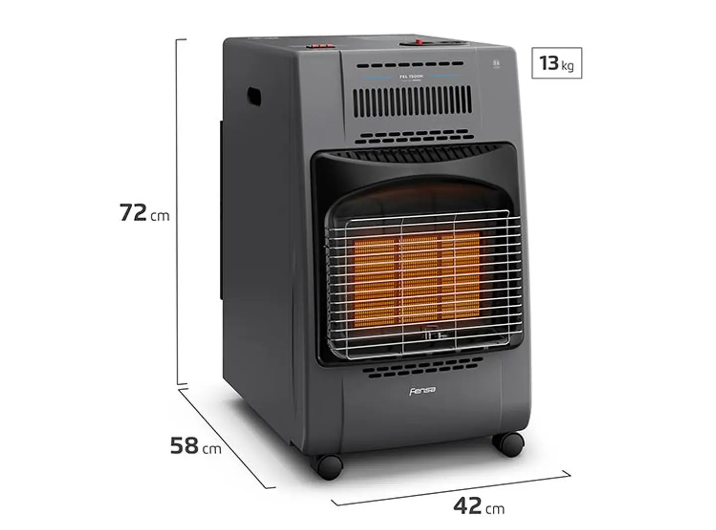 ESTUFA FENSA GAS HÍBRIDA FEL 1500 H 4