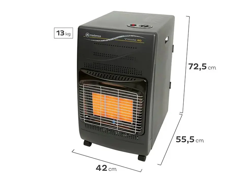 ESTUFA A GAS MADEMSA VITTALE 40CP INFRARROJO 11 A 15KG 5