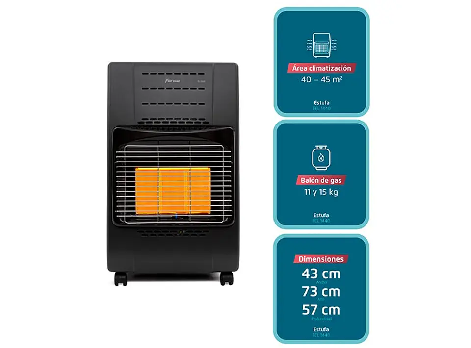 ESTUFA A GAS FENSA 15KG FEL 1440 CP 6