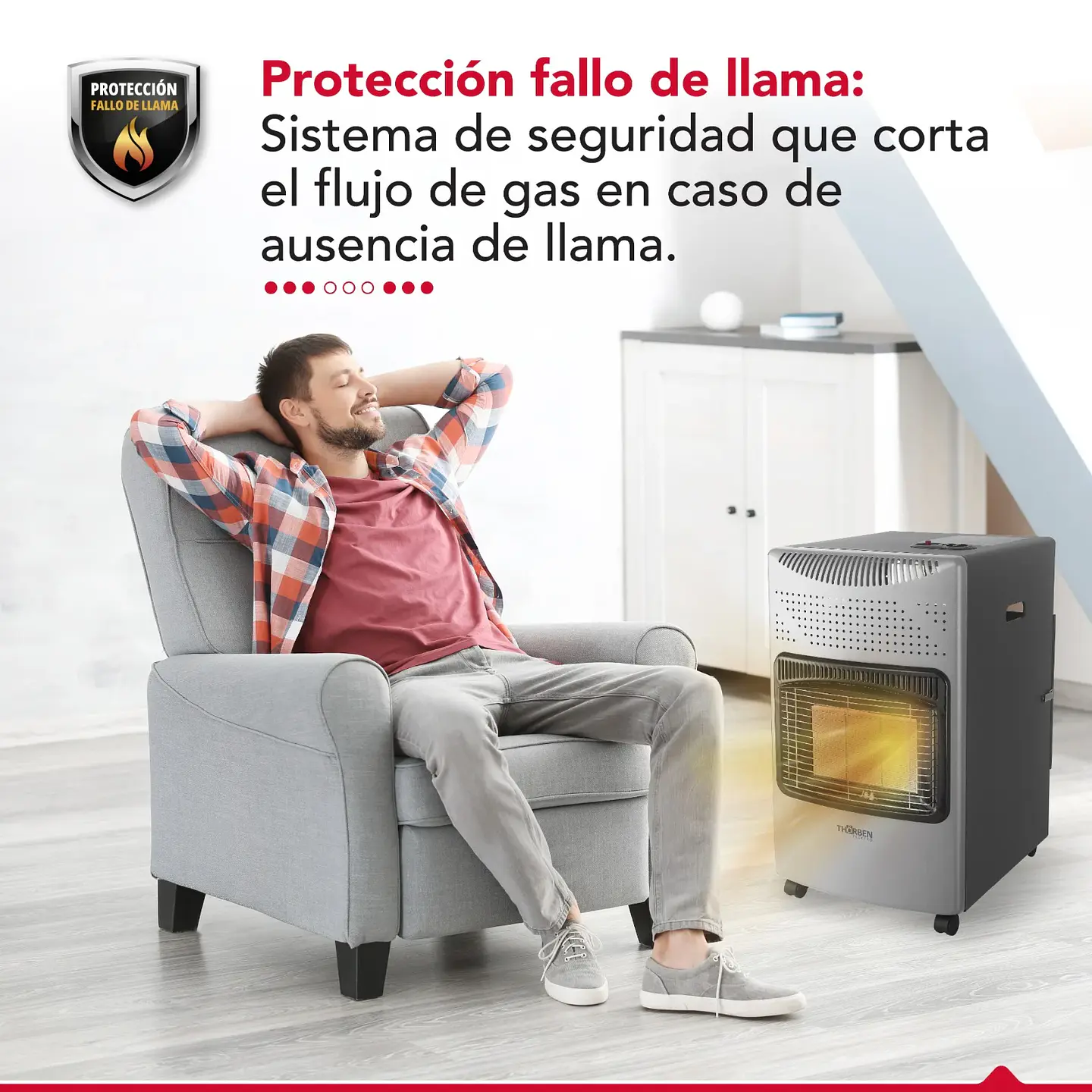 ESTUFA GAS 15L THOR GL 15K PLATEADA 6