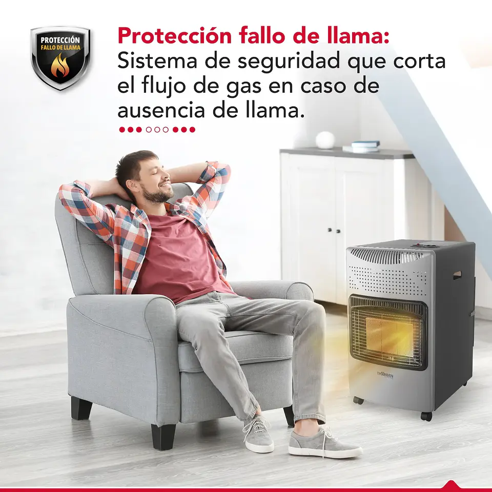 ESTUFA GAS 15L THOR GL 15K PLATEADA 6