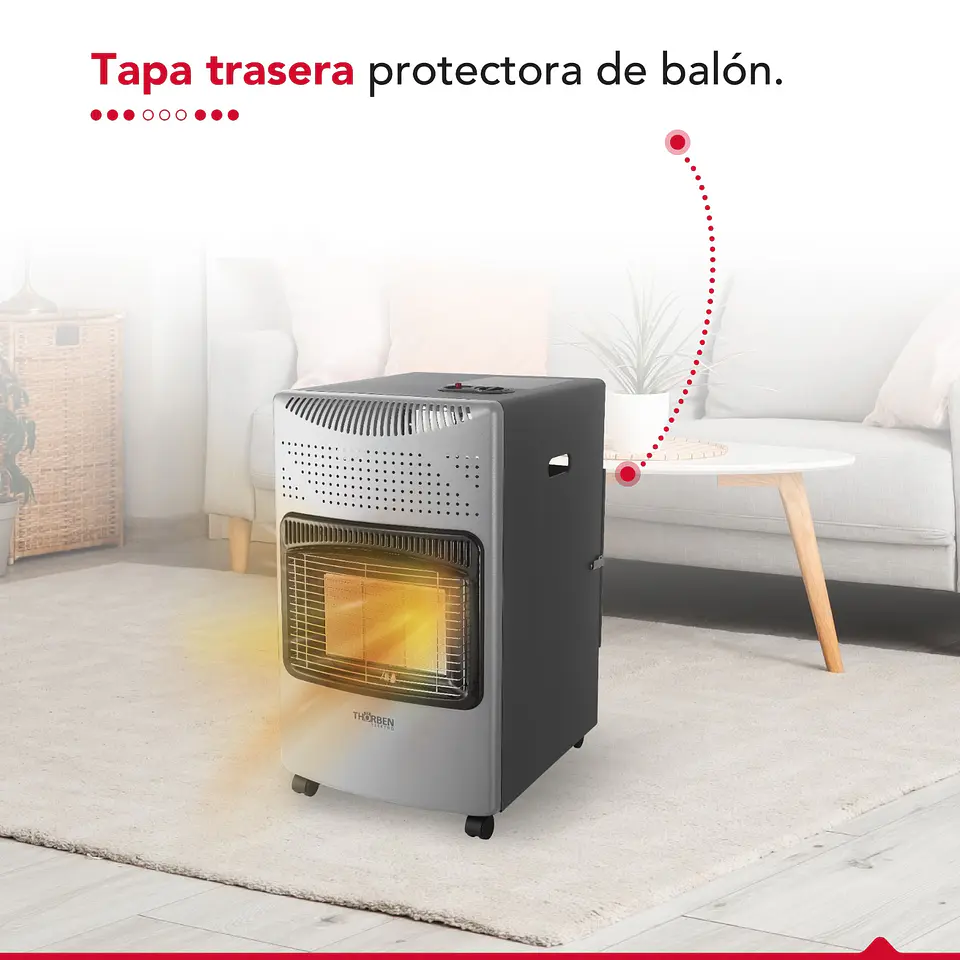 ESTUFA GAS 15L THOR GL 15K PLATEADA 7