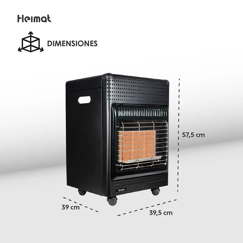 ESTUFA A GAS HEIMAT PARA CILINDROS DE 5 KILOS 6