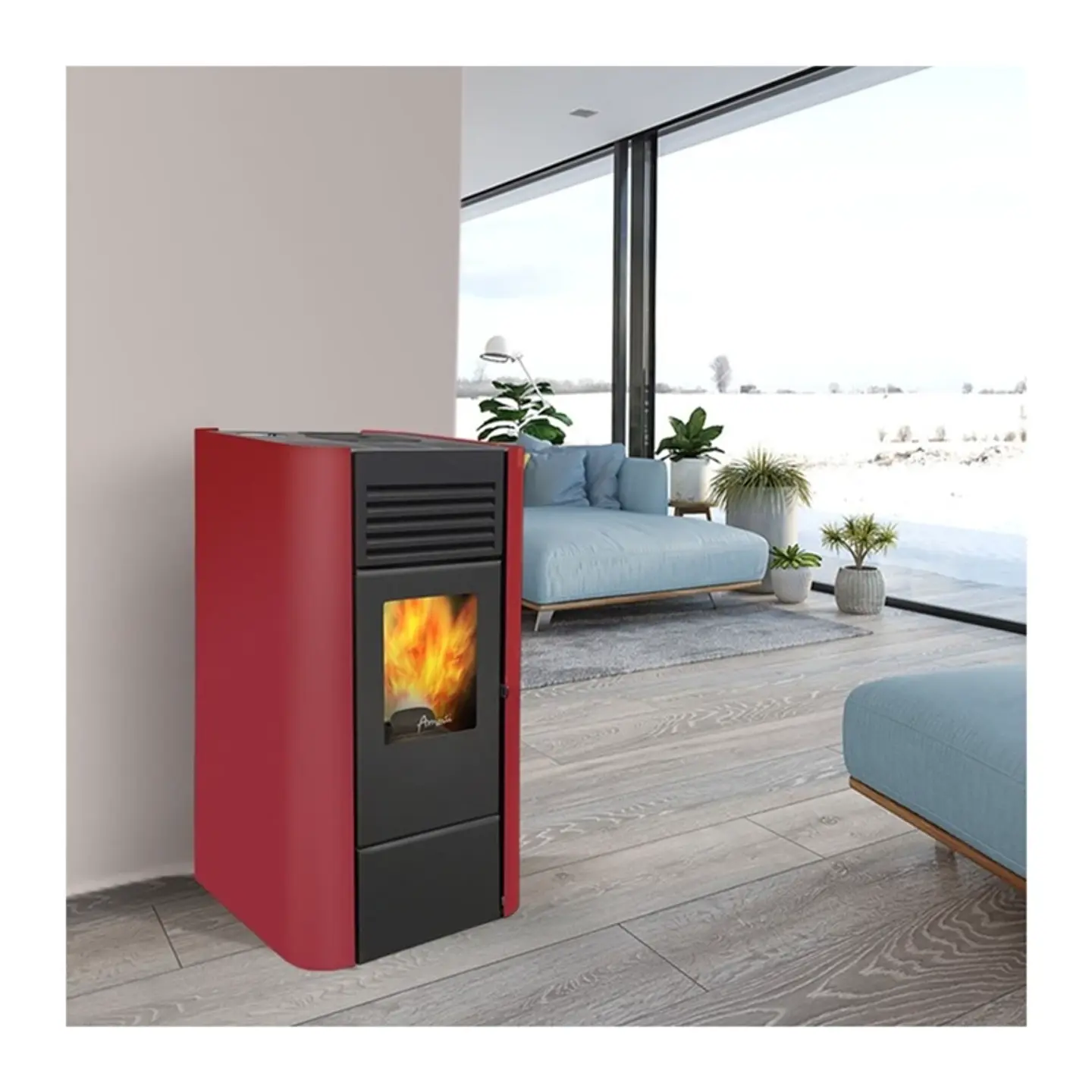 CALEFACTOR A PELLET MILANO BLANCO AMESTI 8