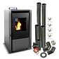 ESTUFA PELLET 6,2 KW 100 M2 WIFI + KIT DE INSTALACIÓN - Miniatura 1