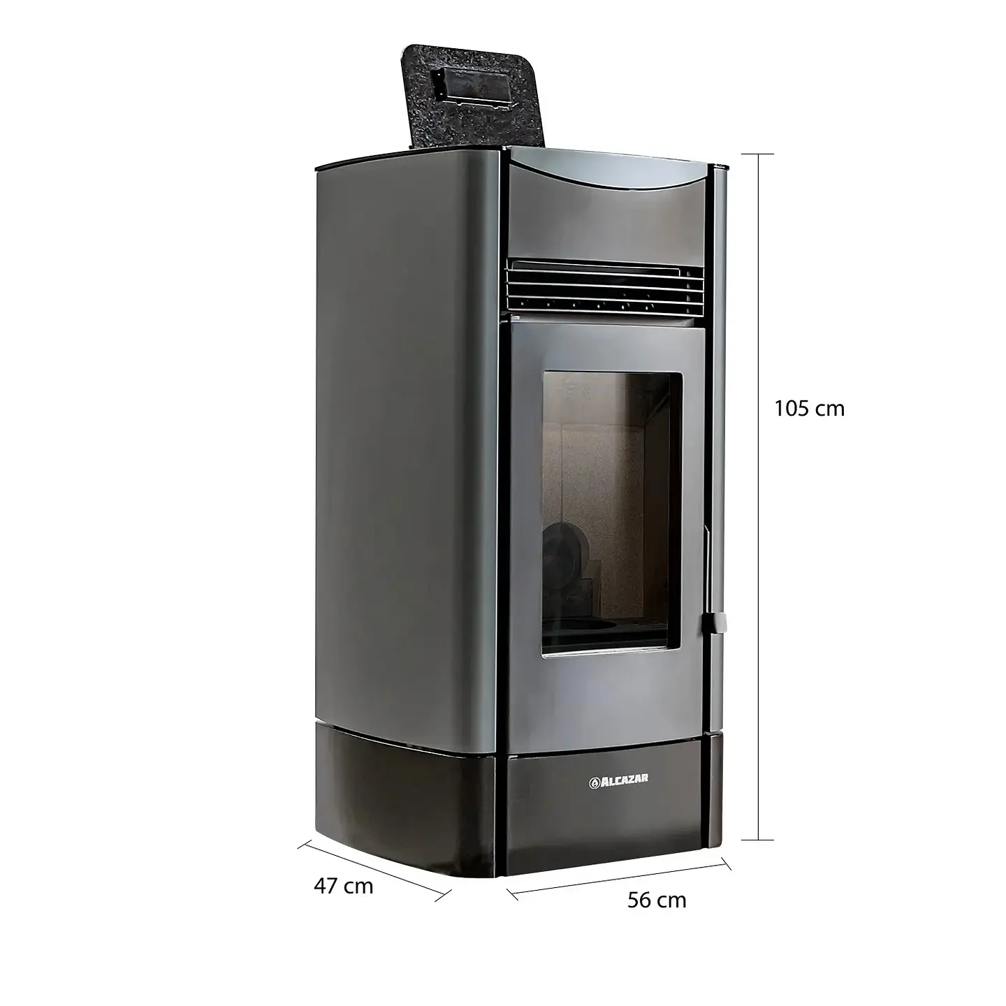 ESTUFA PELLET ALCAZAR P2000 GRIS 5