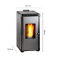 CALEFACTOR BOSCA A PELLET HERA CHARCOAL - Miniatura 4