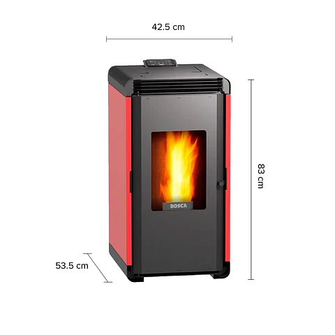 CALEFACTOR A PELLET HERA+ ROJO BOSCA