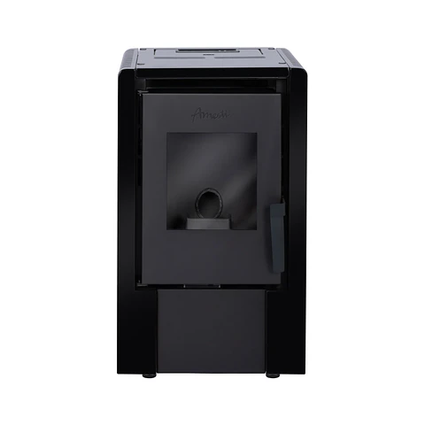 CALEFACTOR A PELLET AMESTI ITALY 6100 EN COLOR NEGRO SATINADO
