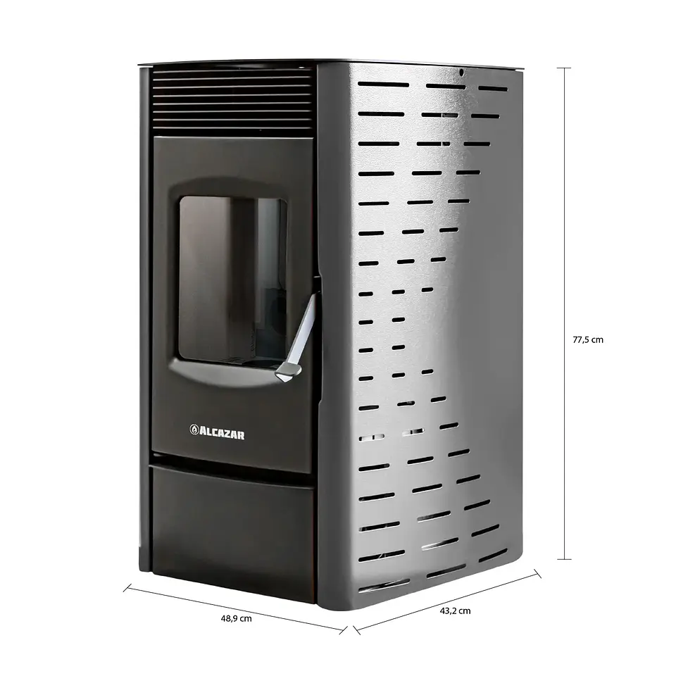 ESTUFA PELLET ALCAZAR P1800 GRIS 6