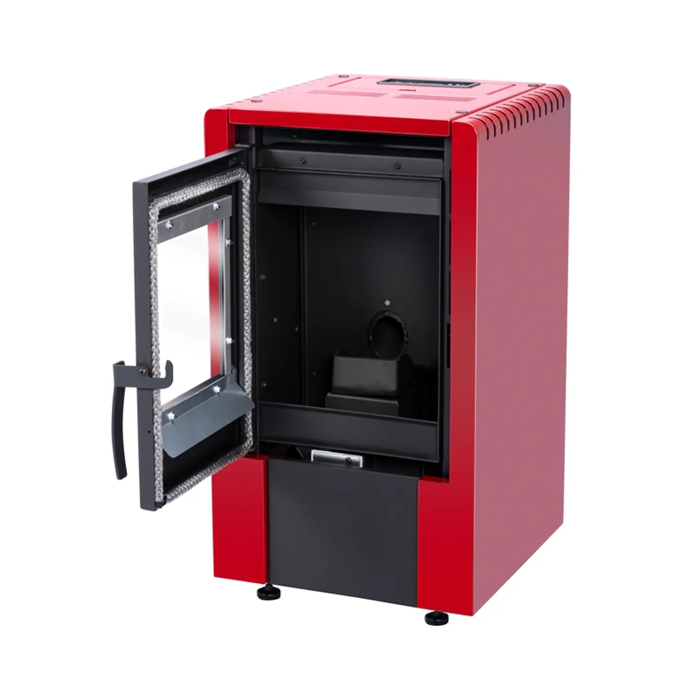 CALEFACTOR A PELLET AMESTI ITALY 6100 EN COLOR ROJO 2