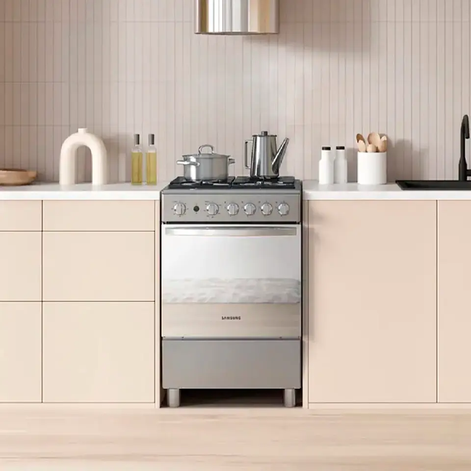 COCINA A GAS SAMSUNG NX24BG57413S 4 PLATOS GRIS 2