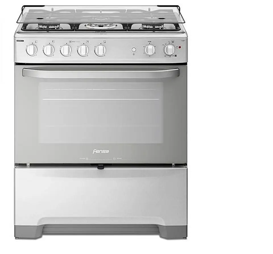 COCINA A GAS FENSA F5500 T 5 PLATOS GRILL GRIS 1