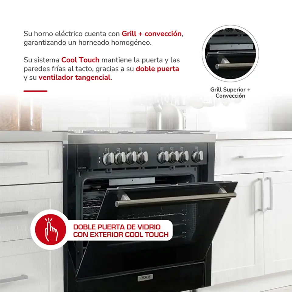 COCINA THOMAS 5 QUEMADORES VENEZIA HORNO DE 104 L 7
