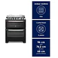COCINA A GAS 5 PLATOS DOBLE HORNO TIMER DIGITAL 76DBA NEGRA - Miniatura 4