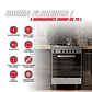 COCINA A GAS THOMAS FLORENCIA 4 PLATOS GRILL GRIS - Miniatura 5