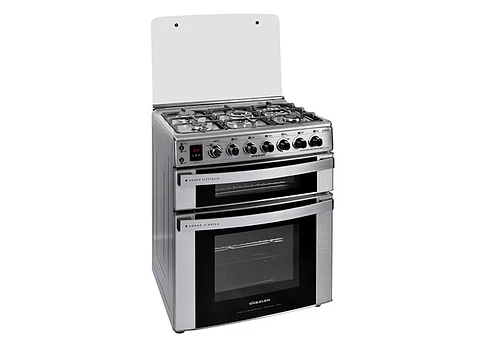 COCINA A GAS SINDELEN CH-770DHIN 5 PLATOS GRILL DOBLE HORNO ACERO
