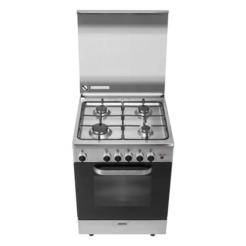 COCINA A GAS THOMAS 4 PLATOS CON HORNO 70 LITROS ACERO FLORENCIA 1 AL6611EI 2