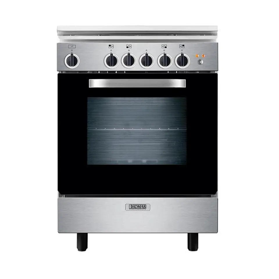 COCINA A GAS THOMAS 4 PLATOS CON HORNO 70 LITROS ACERO FLORENCIA 1 AL6611EI 1