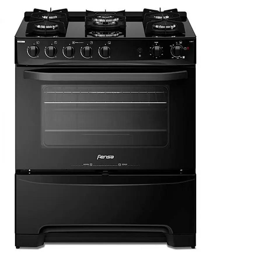 COCINA A GAS FENSA F6500 T 5 PLATOS GRILL NEGRO 1