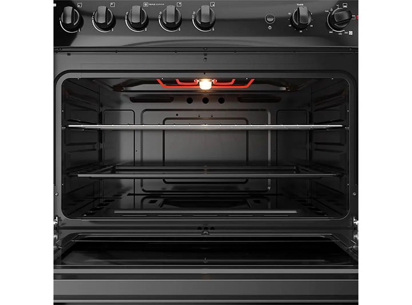 COCINA A GAS FENSA F6500 T 5 PLATOS GRILL NEGRO 3