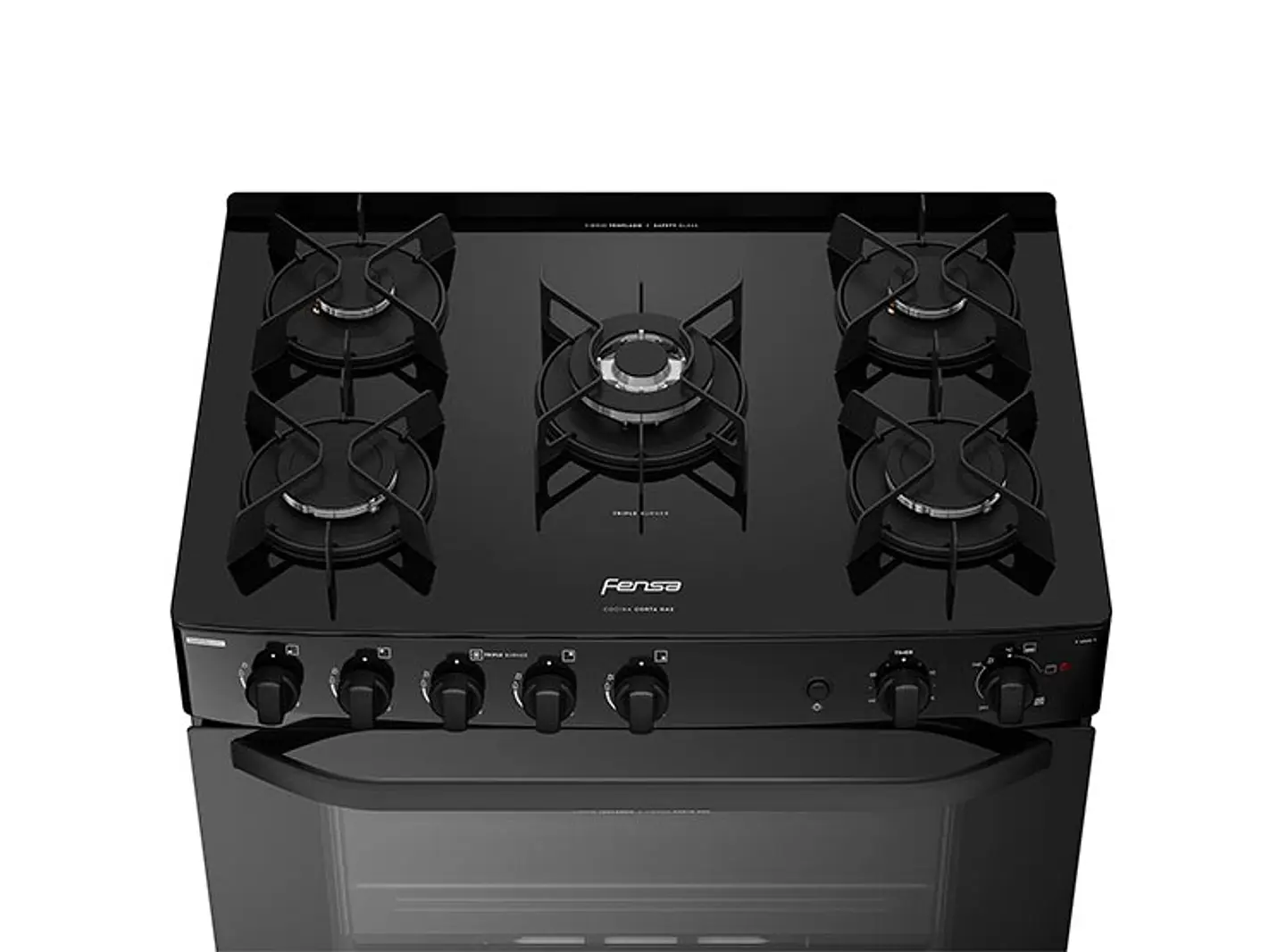 COCINA A GAS FENSA F6500 T 5 PLATOS GRILL NEGRO 4