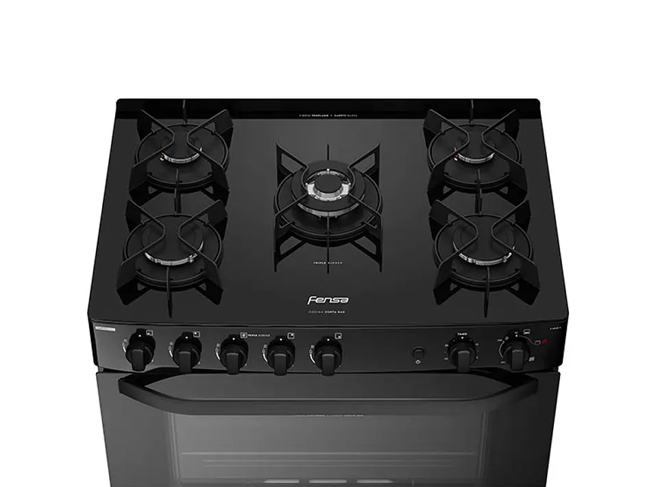 COCINA A GAS FENSA F6500 T 5 PLATOS GRILL NEGRO 4