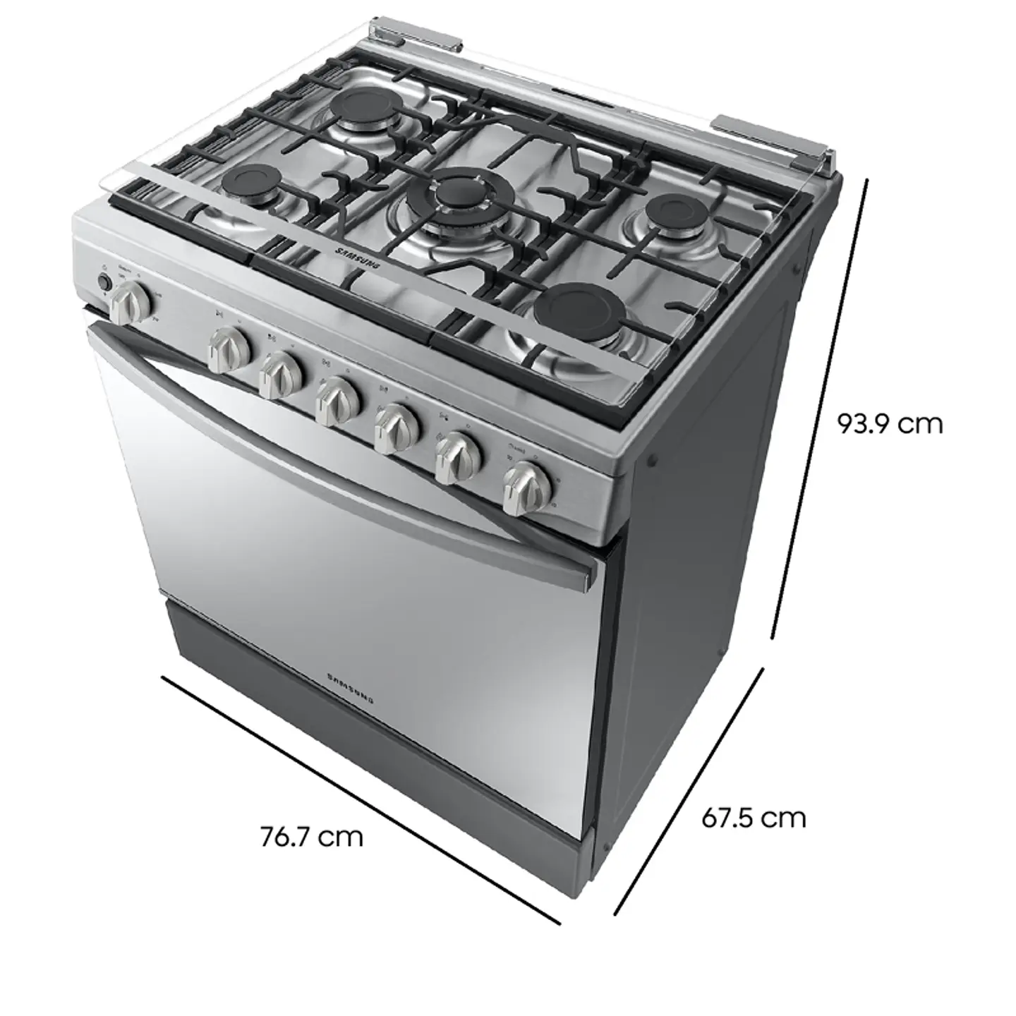 COCINA A GAS CON 5 QUEMADORES CON QUEMADOR DE TRIPLE POTENCIA 3
