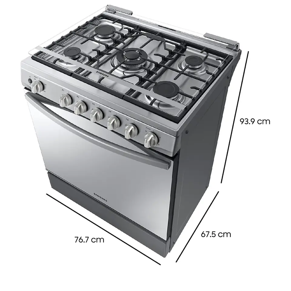 COCINA A GAS SAMSUNG NX52A7422CS 5 PLATOS GRIS 4