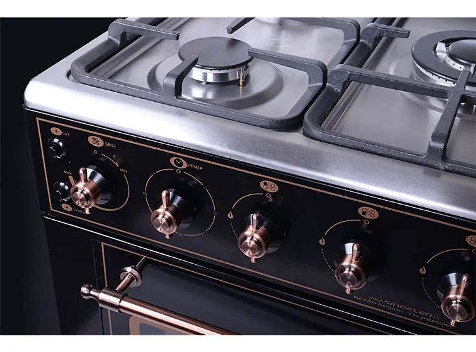 COCINA A GAS SINDELEN CH-8850RD 5 PLATOS NEGRO 5