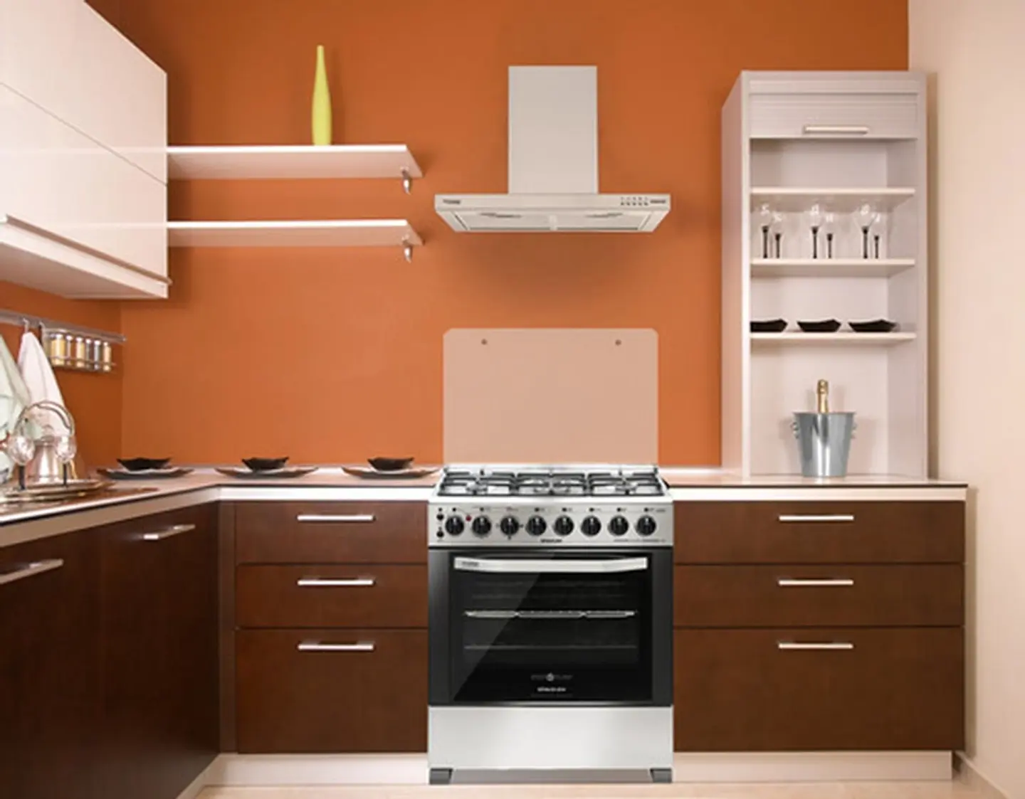 COCINA GAS 5 QUEMADORES HIBRIDA SINDELEN CH-740NI 5