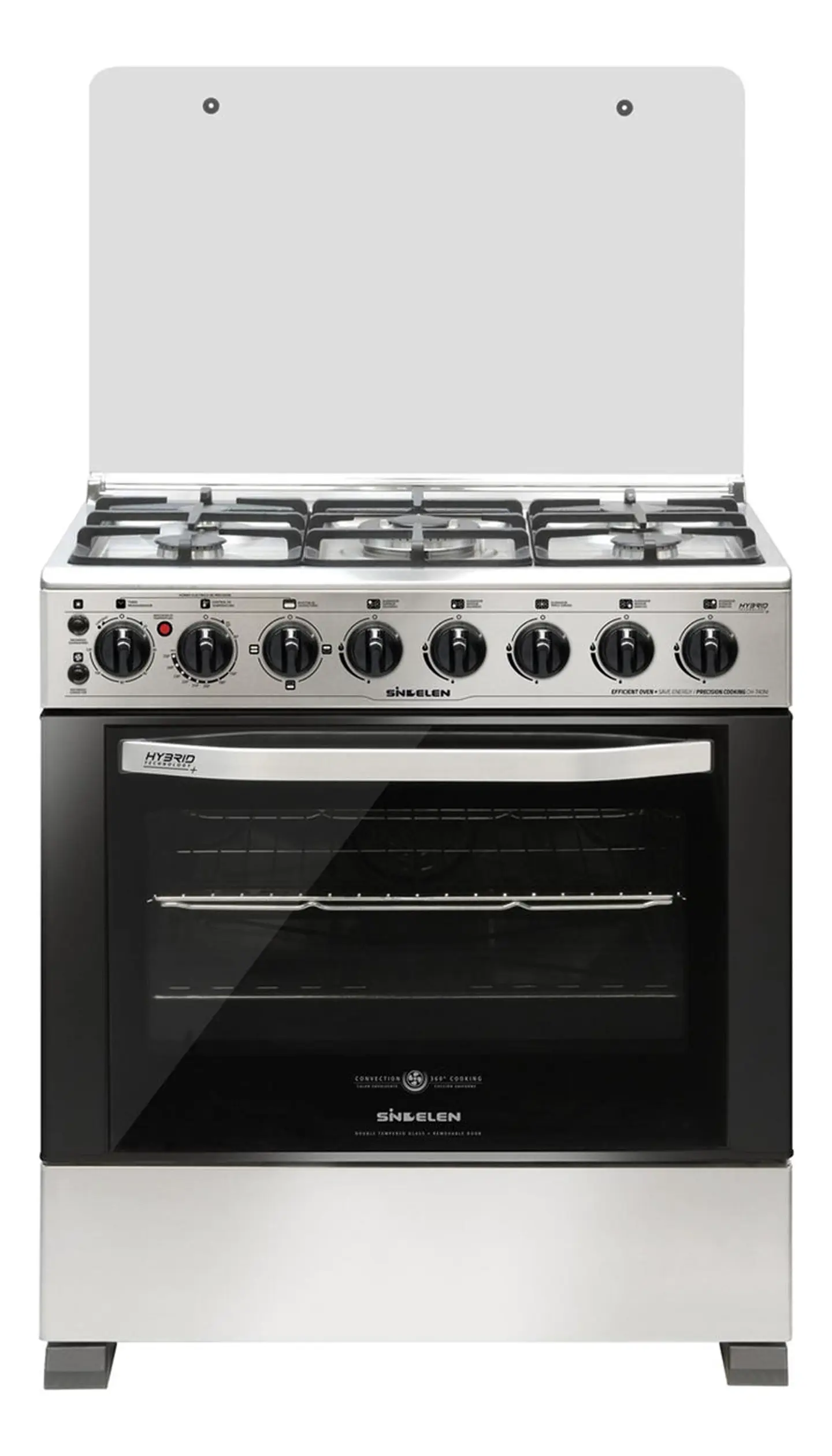 COCINA GAS 5 QUEMADORES HIBRIDA SINDELEN CH-740NI 6