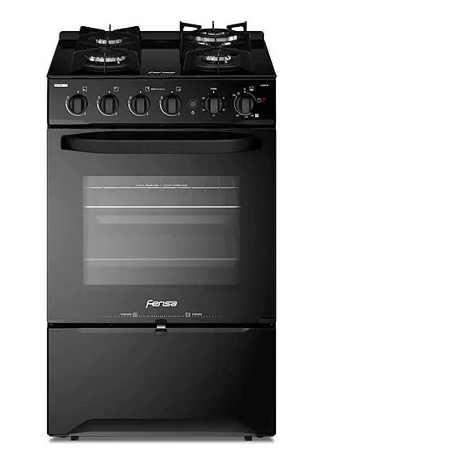 COCINA A GAS FENSA F3000 BT 4 PLATOS GRILL NEGRO 1