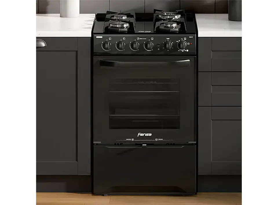 COCINA A GAS FENSA F3000 BT 4 PLATOS GRILL NEGRO 4