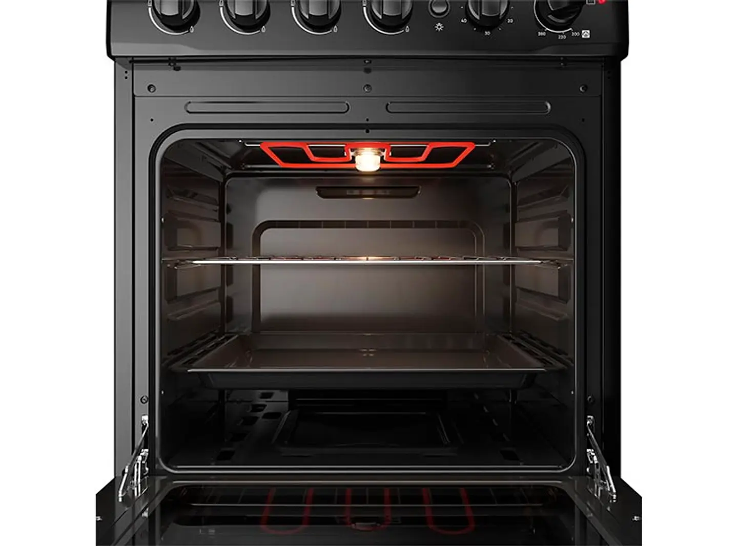 COCINA A GAS FENSA F3000 BT 4 PLATOS GRILL NEGRO 7