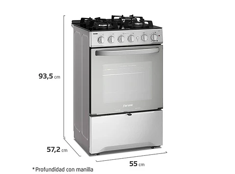 COCINA FENSA 4 PLATOS F3000 RT ESPEJADO