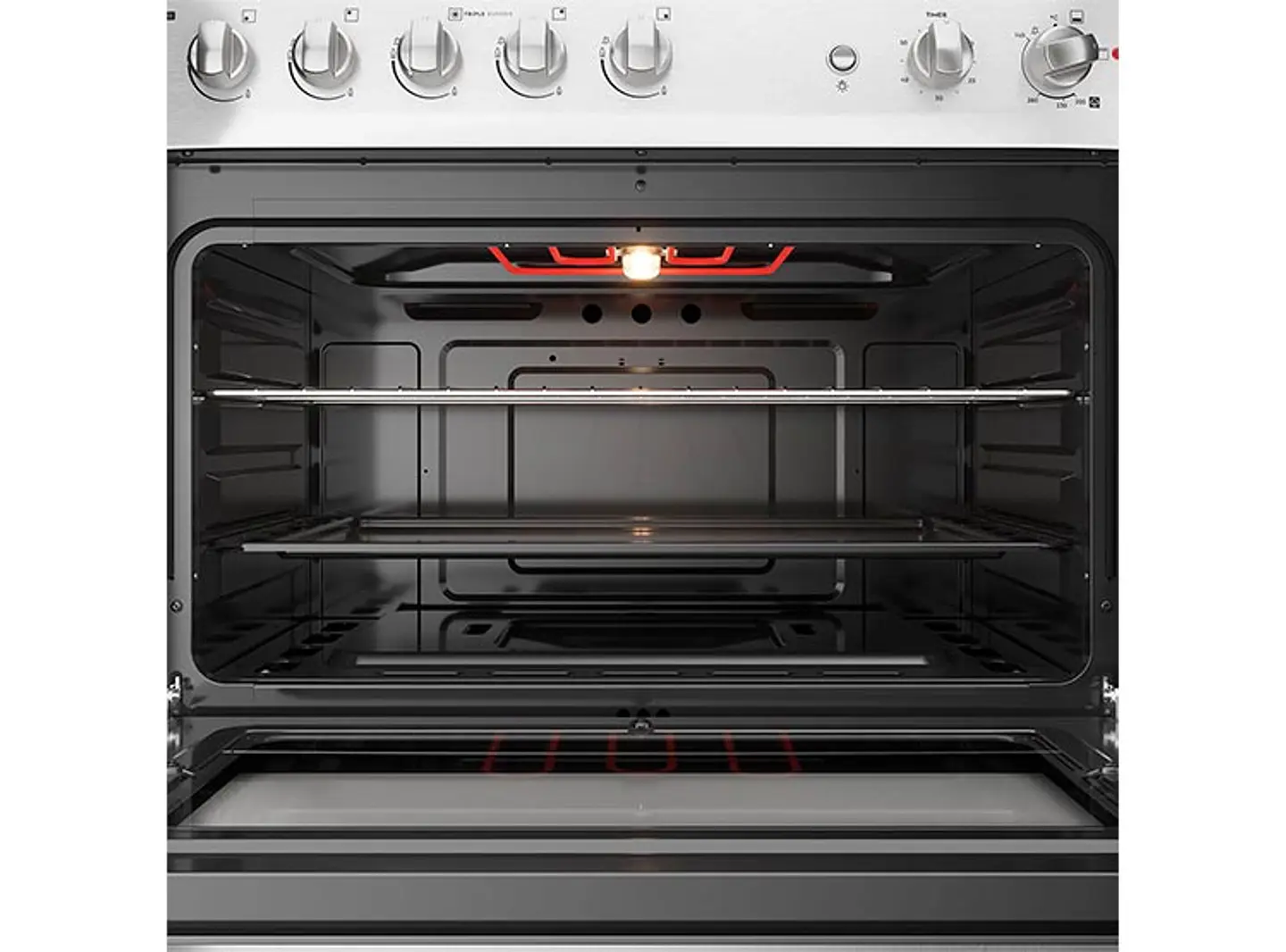 COCINA A GAS FENSA F5500 T 5 PLATOS GRILL GRIS 7