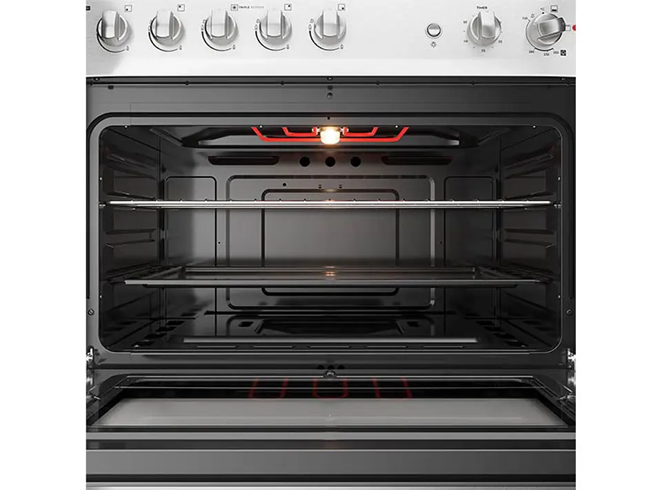 COCINA A GAS FENSA F5500 T 5 PLATOS GRILL GRIS 7