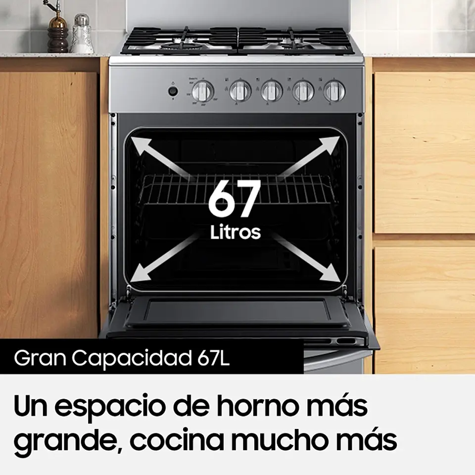 COCINA A GAS SAMSUNG 4 PLATOS NX24BG45411VZS NEGRO 7