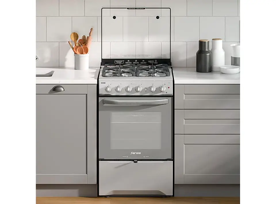 COCINA A GAS FENSA F2808 T 4 PLATOS GRILL GRIS 4