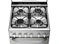 COCINA A GAS FENSA F2808 T 4 PLATOS GRILL GRIS - Miniatura 7