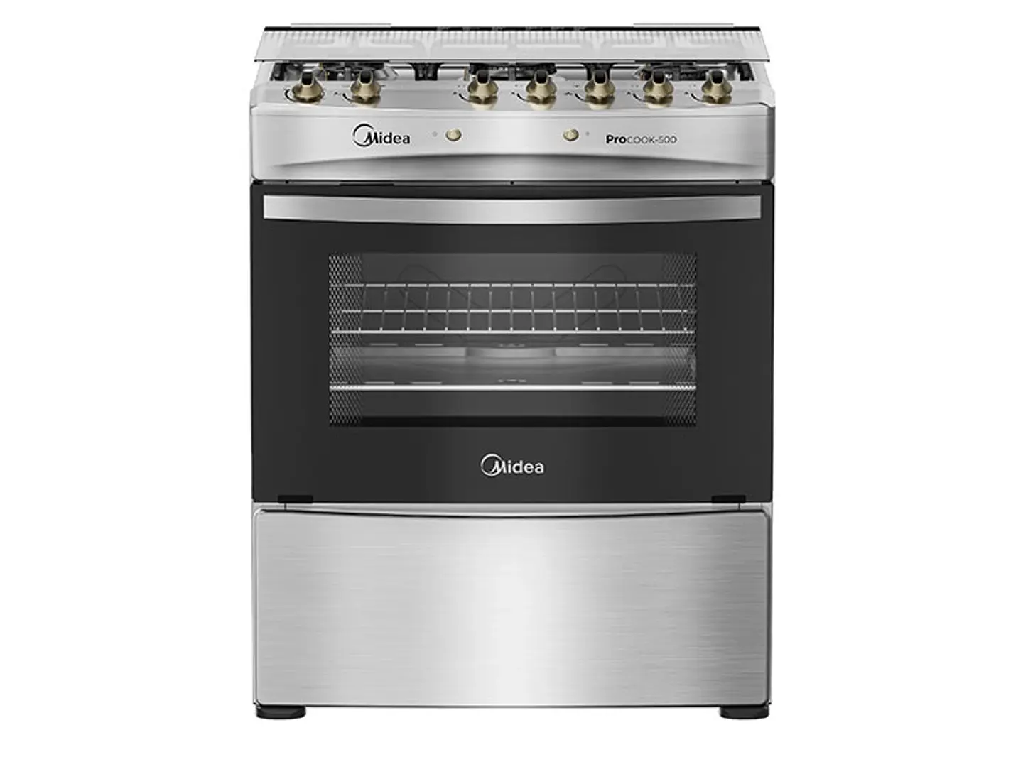 COCINA A GAS MIDEA MCG-5QPI30NS 5 PLATOS GRILL GRIS 2