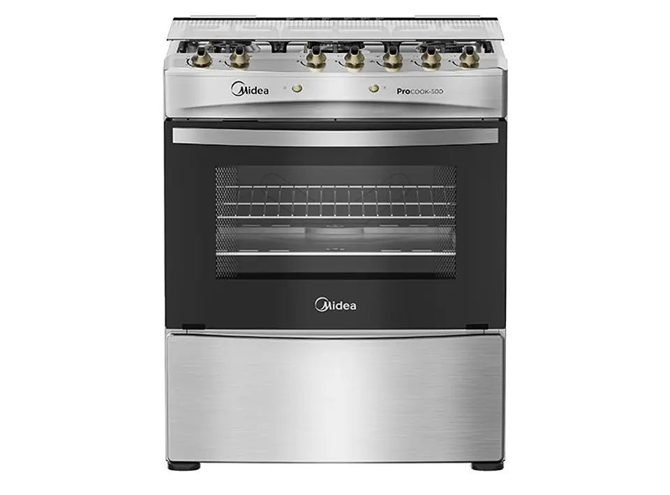 COCINA A GAS MIDEA MCG-5QPI30NS 5 PLATOS GRILL GRIS 2