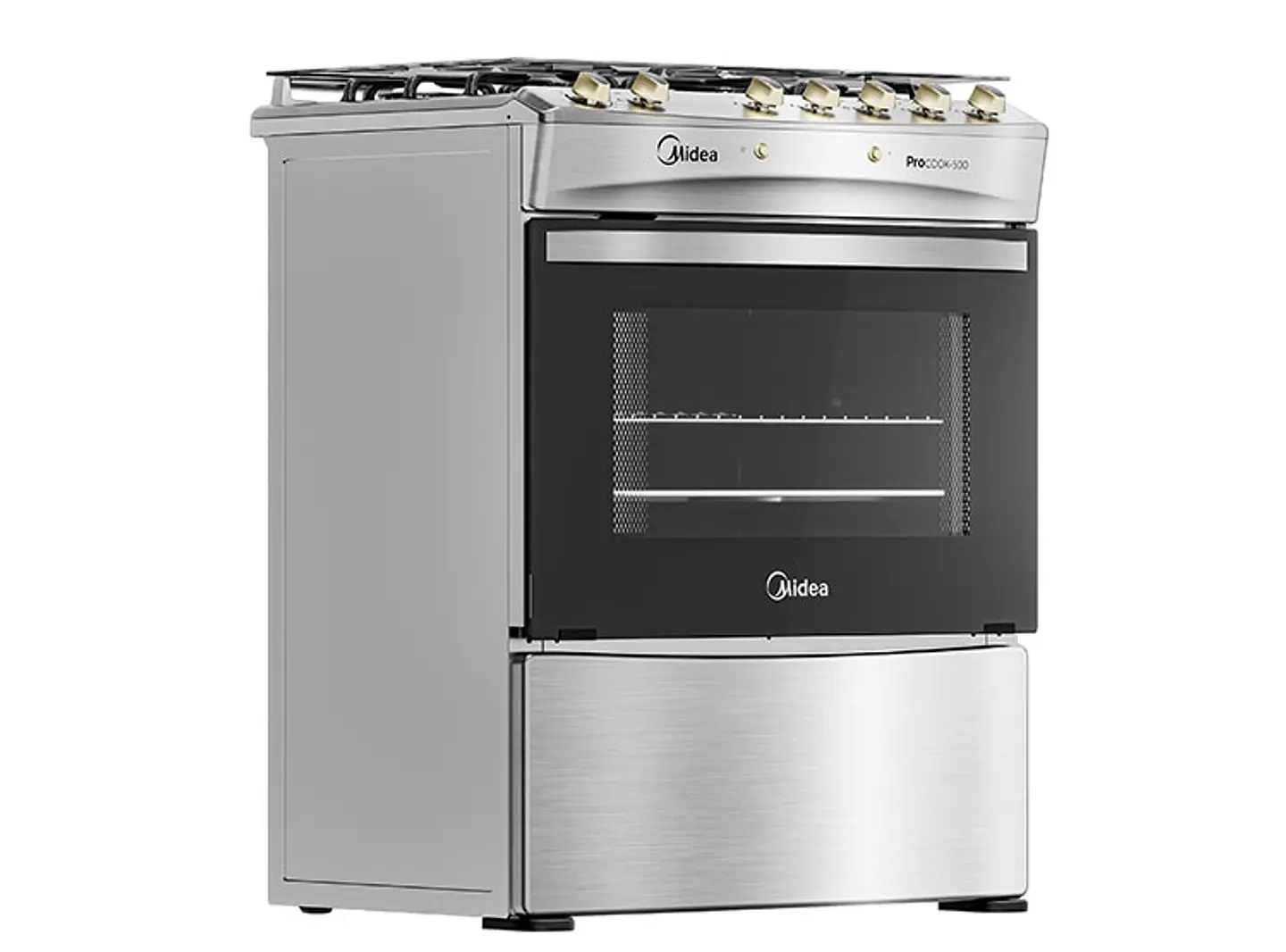 COCINA A GAS MIDEA MCG-5QPI30NS 5 PLATOS GRILL GRIS 4
