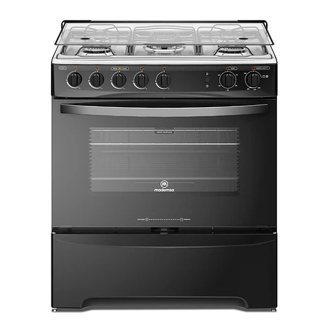 COCINA A GAS 5 PLATOS MADEMSA TRIPLE LLAMA M 940 T NEGRA